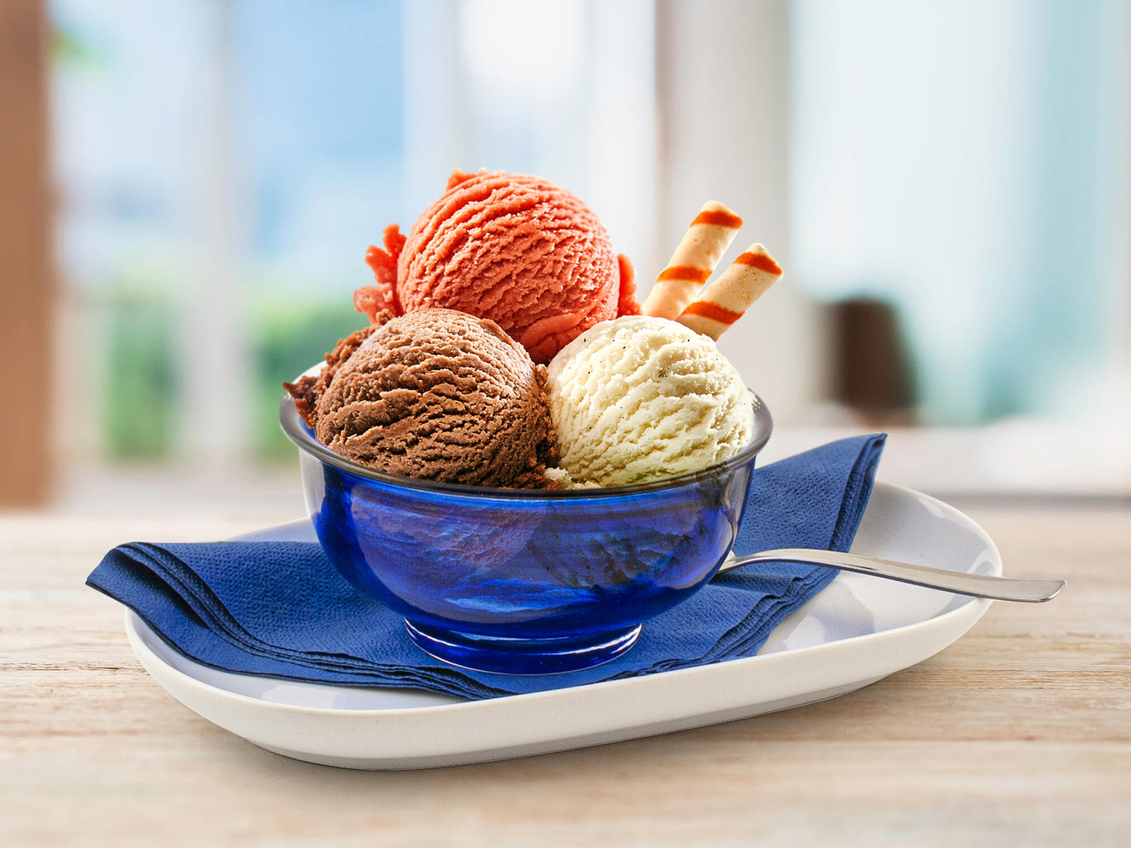 Coppa In Pasta Di Vetro Alabastro - Blu Cobalto, Diametro 24 Cm, Lavabile In Lavastoviglie - Foto 9