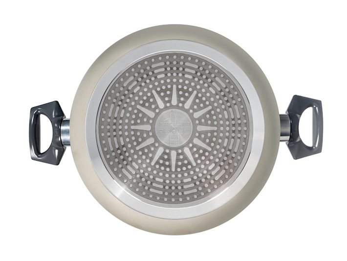 Cacerola Antiadherente H&H Stone 20 Cm – Para Inducción, Gas Y Vitrocerámica, Color Gris