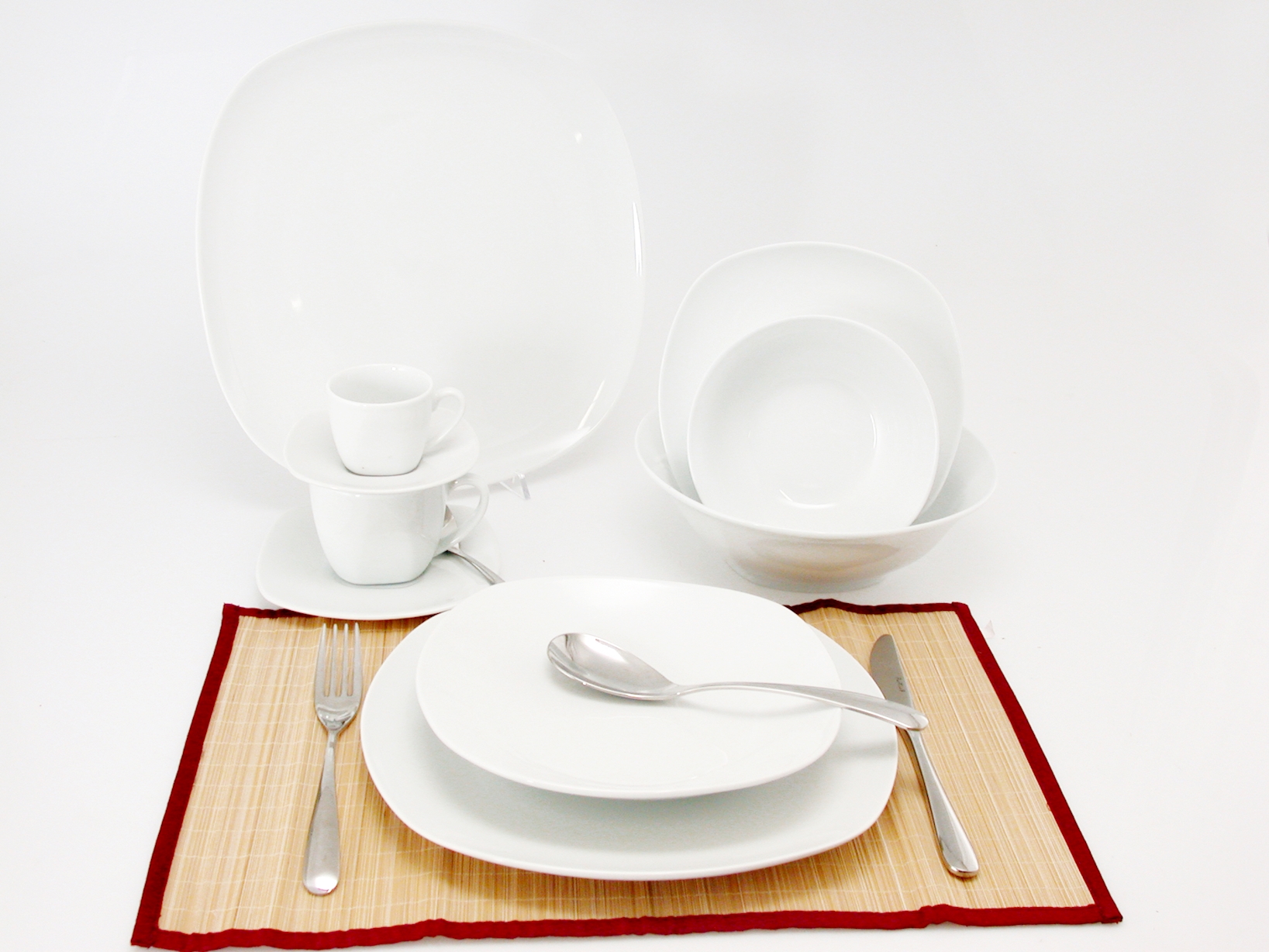 Set 6 Piatti Piani Boston Osaka Nero 24x24 Cm - H&H Ceramica Stoneware - Foto 3